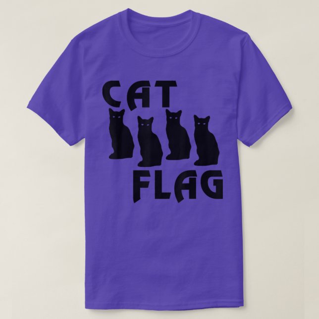 Camiseta Retro Love Music Cats Flag Funny Kittens Black The (Diseño del anverso)