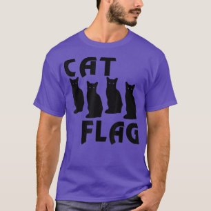 Camiseta Retro Love Music Cats Flag Funny Kittens Black The