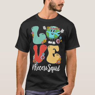 Camiseta Retro Love World Earth Day 2023 Recess Squad