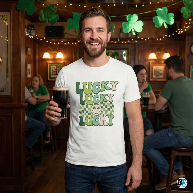 Camiseta Retro "Lucky Lucky Lucky" St. Patrick's Day (Subido por el creador)