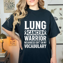 Camiseta Retro Lung Cancer Warrior Weakness Not In My Words