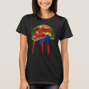 Camiseta Retro Macaw Bird Tropical Animal Jungle Parrot