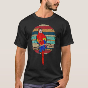Camiseta Retro Macaw Parrot Junte Animal Bird Macaw Parro