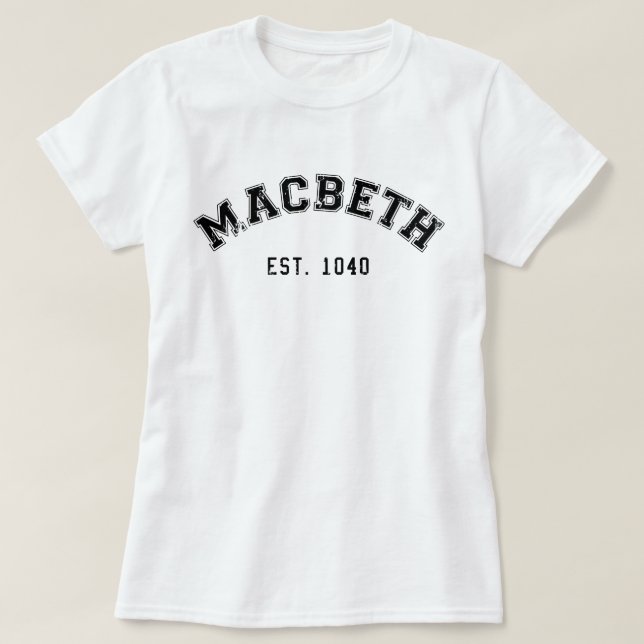 Camiseta Retro Macbeth (Diseño del anverso)