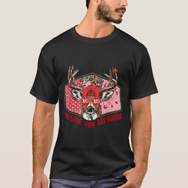 Camiseta Retro Mad Love For My Mama Deer Hunting Boys Valen (Anverso)