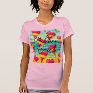 Camiseta Retro Malibu Beach Colorful Ice Cream