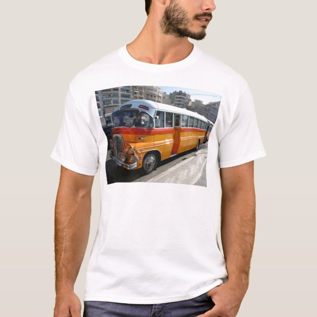 Camiseta Retro Malta bus (Anverso)