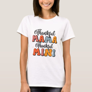 Camiseta Retro Mama Agradecida Mini Agradecida - Otoño