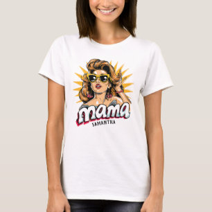 Camiseta Retro mamá pop Art 1 personalizado