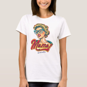 Camiseta Retro mamá pop art 2 personalizado
