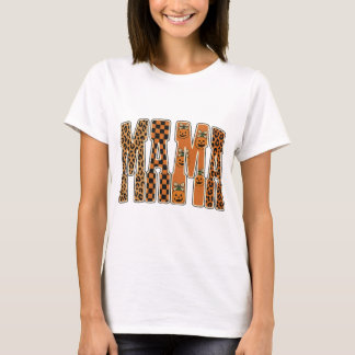 Camiseta Retro mama pumpkin leopard png|halloween mom png|t