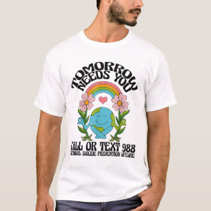 Camiseta Retro Mañana Te Necesita 988 Ley De Prevención Del