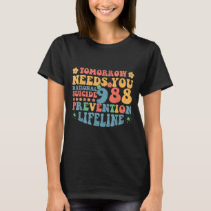 Camiseta Retro Mañana te necesita 988 Prevención del suicid