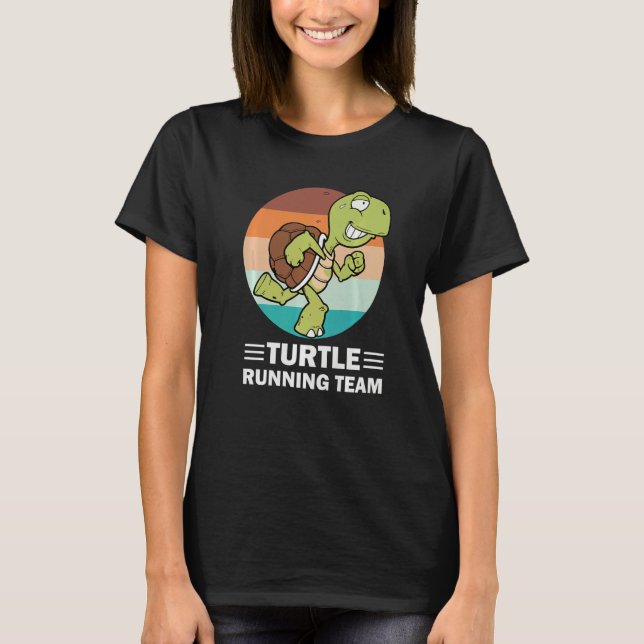 Camiseta Retro  Marathoner Marathon Runner Turtle Running T (Anverso)