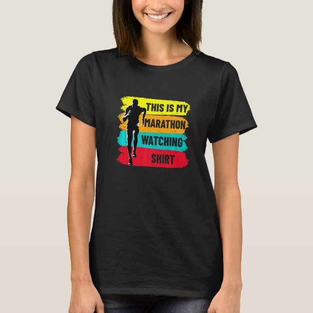 Camiseta Retro Marathoner Runner Running This Is My Maratho (Anverso)