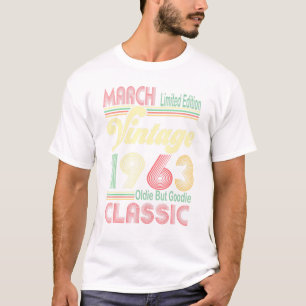 Camiseta Retro March 1963 Vintage Oldie But Goodie 58th Bir