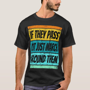 Camiseta Retro Marching Band Pass Out Band Camp Ho