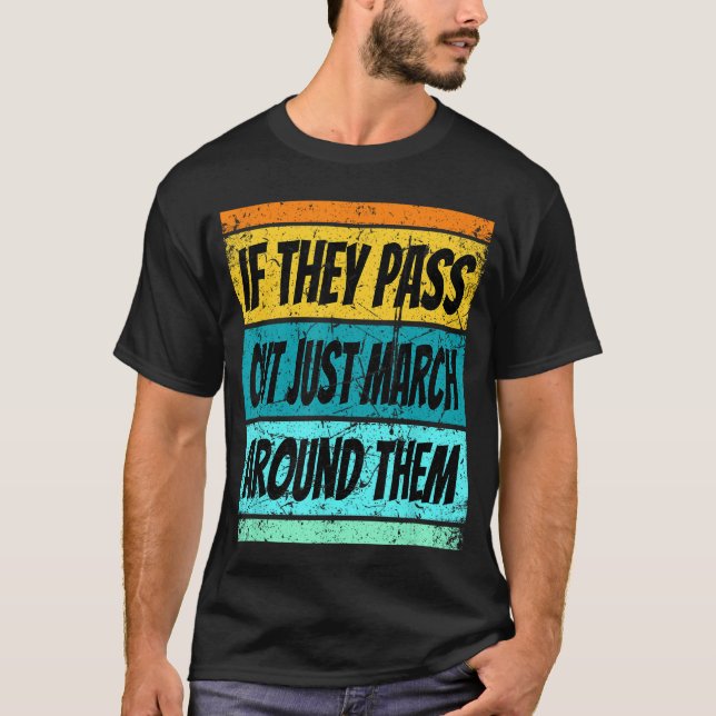 Camiseta Retro Marching Band Pass Out Band Camp Ho (Anverso)