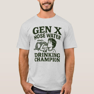 Camiseta Retro masculino de Gen X Manguera de Agua