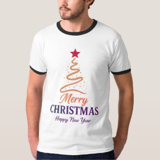 Camiseta Retro Matching Christmas Ringer Tee USA
