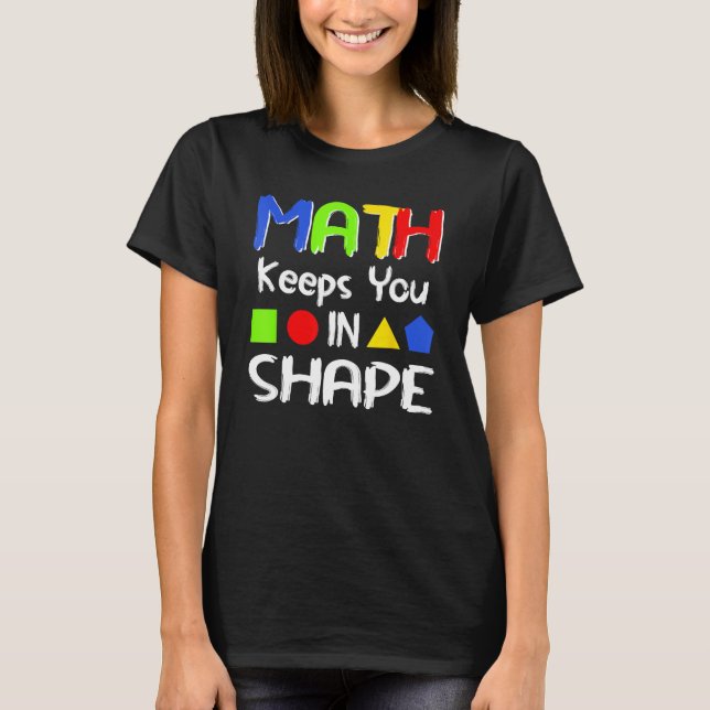 Camiseta Retro Math Te Mantiene En Forma Maestra (Anverso)