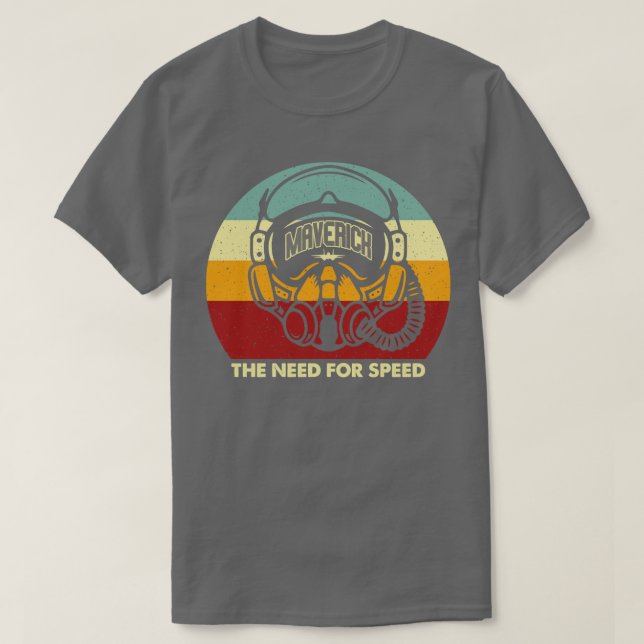 Camiseta Retro Maverick La Necesidad De Velocidad (Diseño del anverso)