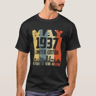 Camiseta Retro Mayo 1937 Divertido 85 cumpleaños