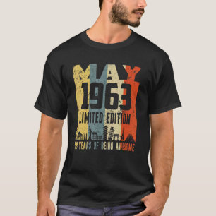 Camiseta Retro Mayo 1963 59º cumpleaños