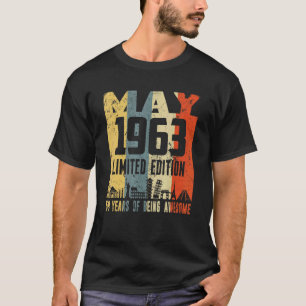 Camiseta Retro Mayo 1963 59º cumpleaños