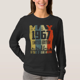 Camiseta Retro Mayo 1967 55º cumpleaños