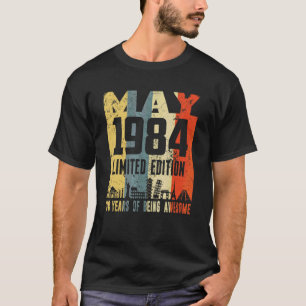 Camiseta Retro Mayo 1984 38º cumpleaños