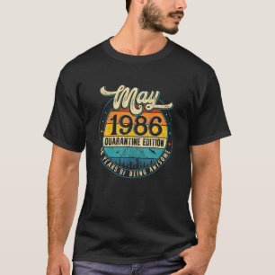 Camiseta Retro Mayo 1986 Edición Limitada Regalos 35º Cumpl