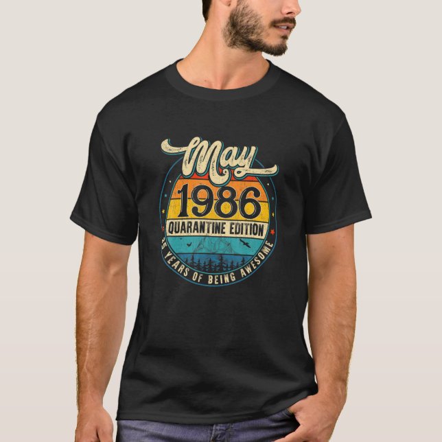 Camiseta Retro Mayo 1986 Edición Limitada Regalos 35º Cumpl (Anverso)