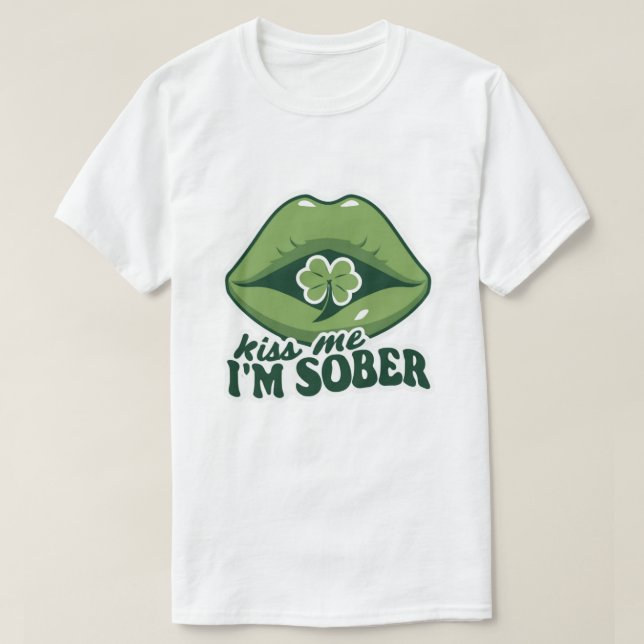 Camiseta Retro me besa, estoy sobrio (Diseño del anverso)