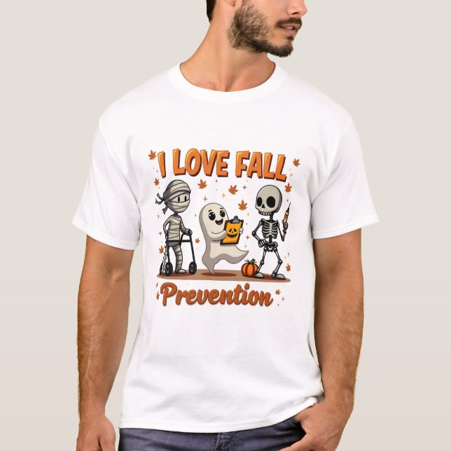 Camiseta Retro Me Encanta La Prevención De Caídas Terapia F (Anverso)