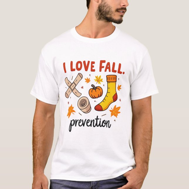 Camiseta Retro Me Encanta La Prevención De Caídas Terapia F (Anverso)