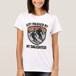Camiseta Retro Me Pisotearon Por Mi Hija Esquíando, Papá Di