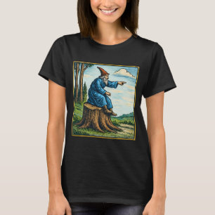 Camiseta Retro Medieval Fantasía de Jinete de Cara