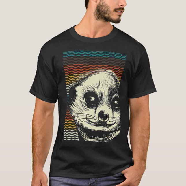 Camiseta Retro Meerkat (Anverso)