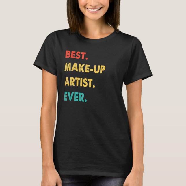 Camiseta Retro Mejor Artista De Maquillaje (Anverso)