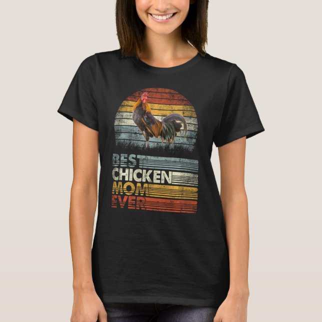Camiseta Retro Mejor Mamá De Pollo Jamás Animales (Anverso)