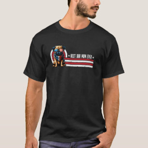 Camiseta Retro Mejor Mamá Perro Pug Amantes Bander
