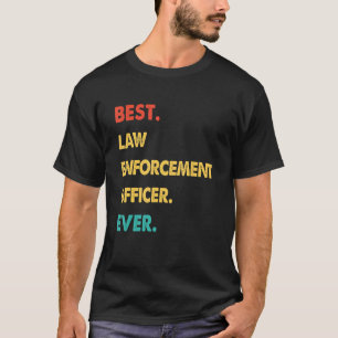 Camiseta Retro Mejor Oficial de Aplicación de la Ley