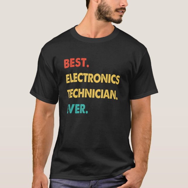 Camiseta Retro Mejor Técnico De Electrónica (Anverso)
