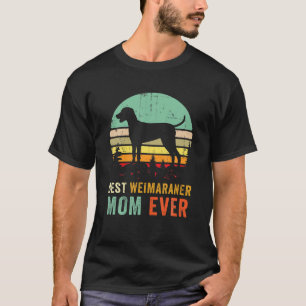 Camiseta Retro Mejor Weimaraner Mamá Weim Perro 70S Estilo