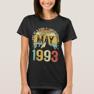 Camiseta Retro Mens 30th Birthday  30 Years Awesome May 199