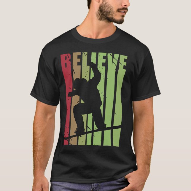 Camiseta Retro Mens Snowboarding Nieve Embarazada Esquí Bo (Anverso)