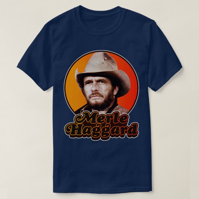 Camiseta Retro Merle HaggardDesign (Diseño del anverso)
