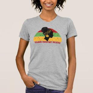 Camiseta Retro Mes de Historia Negra Mujer Africana
