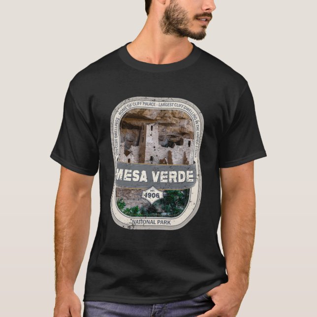Camiseta Retro Mesa Verde Parque Nacional Colorado Mesa Ve (Anverso)